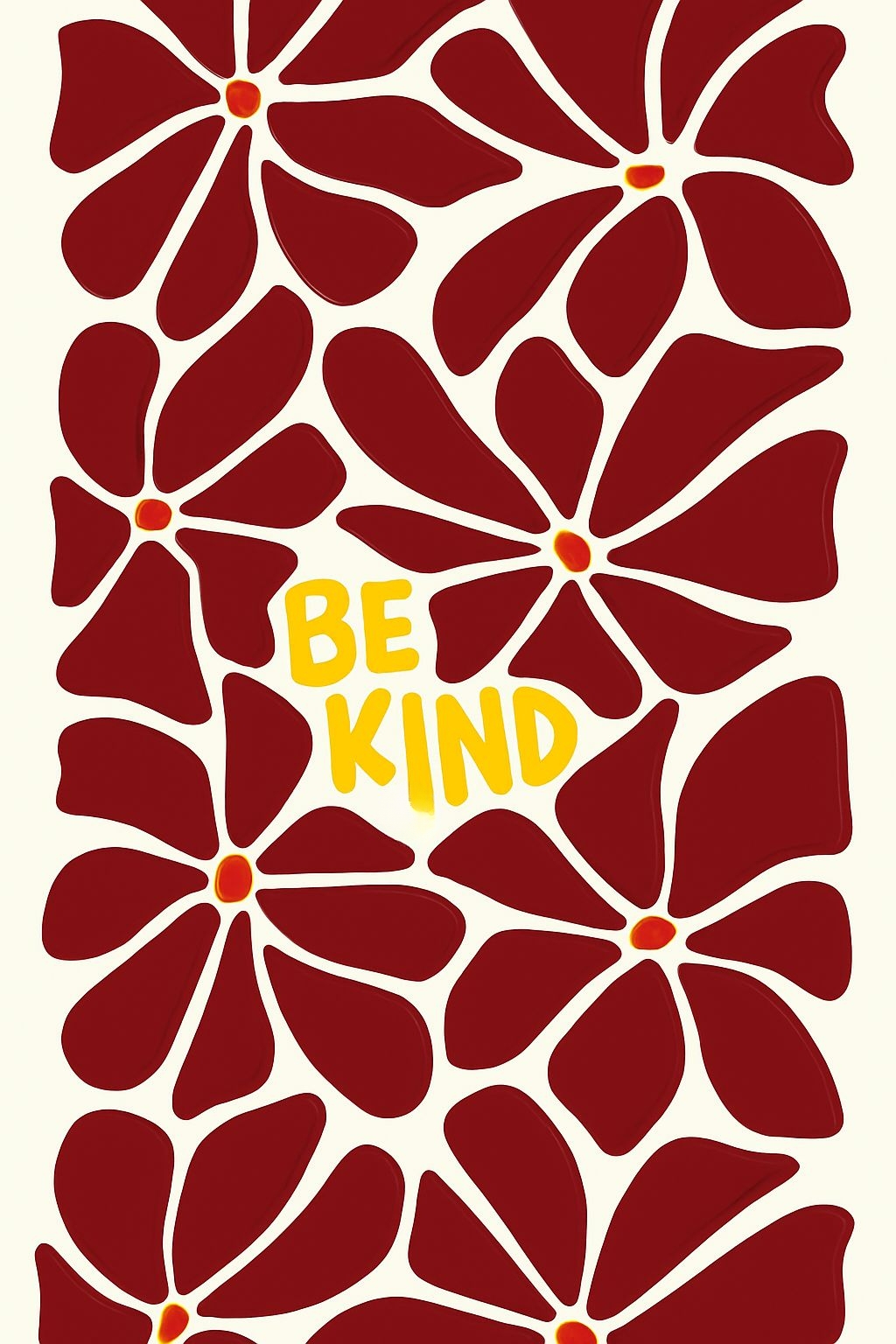 Be Kind Inspirational Floral Design Phone Case Cover