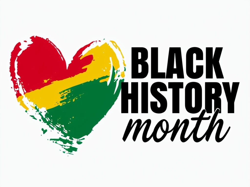 Modern Black History Month Celebratory Heart T-Shirt