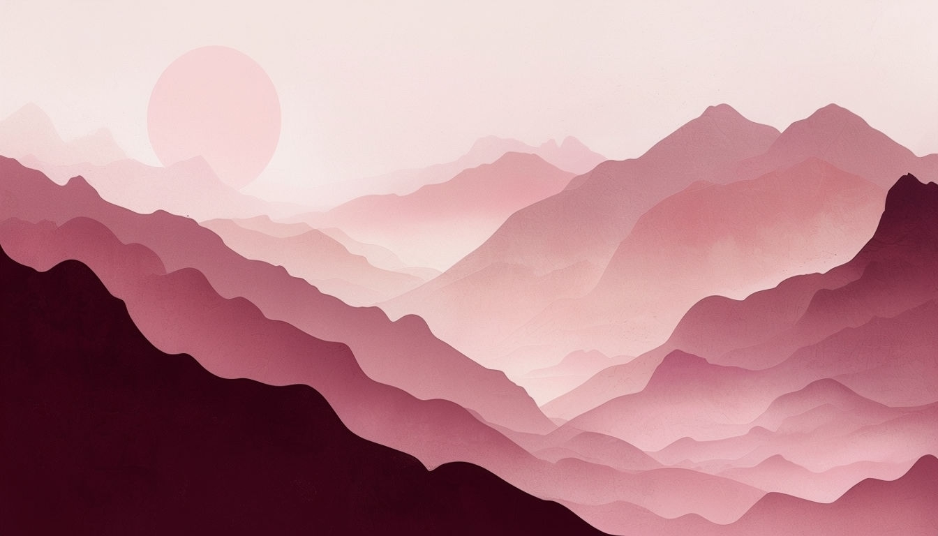Serene Abstract Mountainous Landscape with Soft Color Palette Virtual Backgrounds