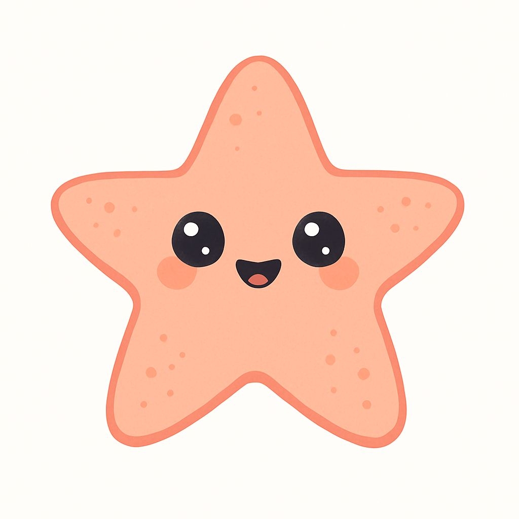 Round Starfish with Smile