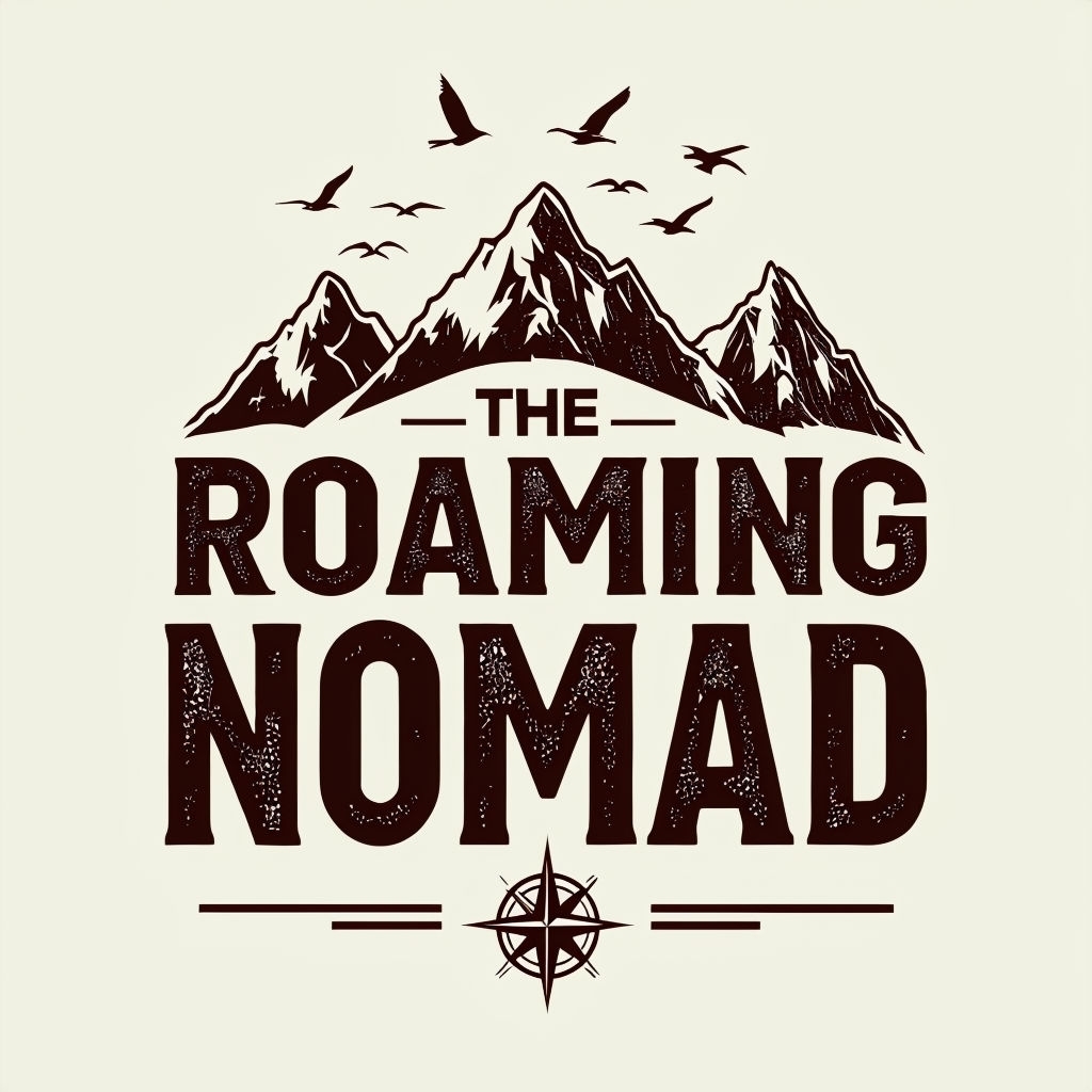 Vintage Adventure Logo Design Featuring The Roaming Nomad