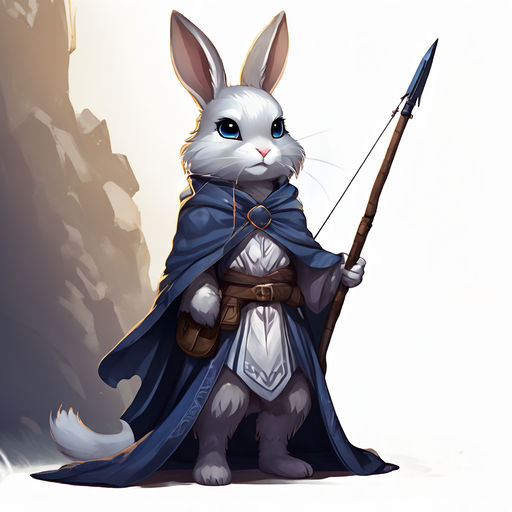 Digital illustration DnD character anthropomorphic rabbit ... by Mog ...