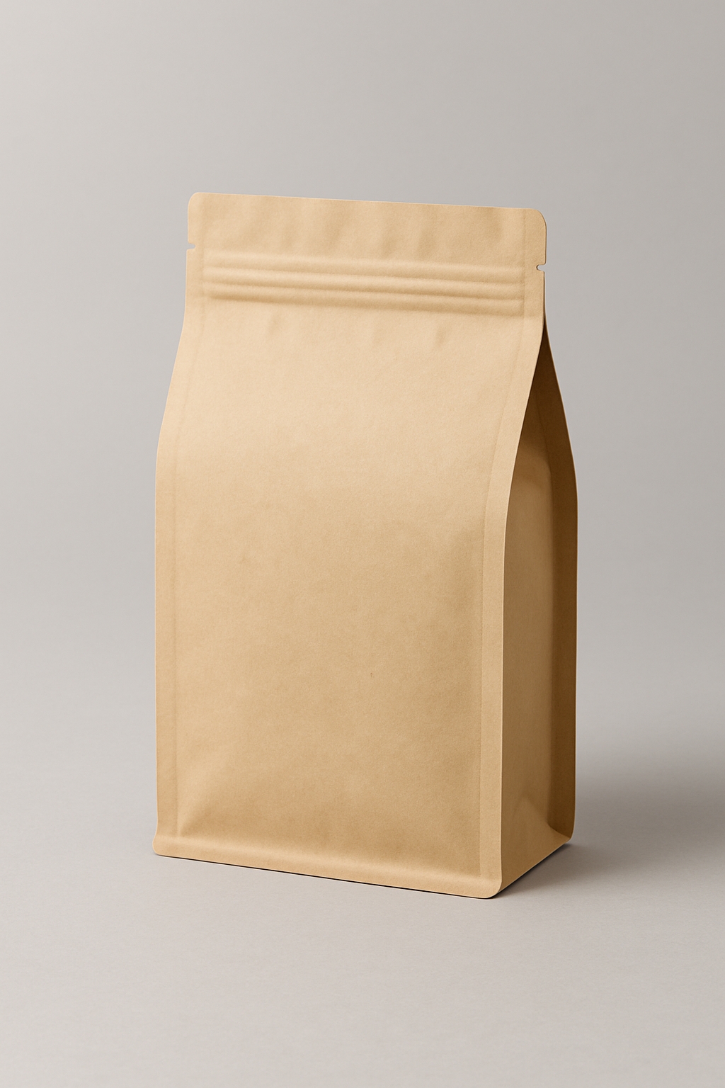 Minimalist Light Brown Kraft Paper Bag Mockup