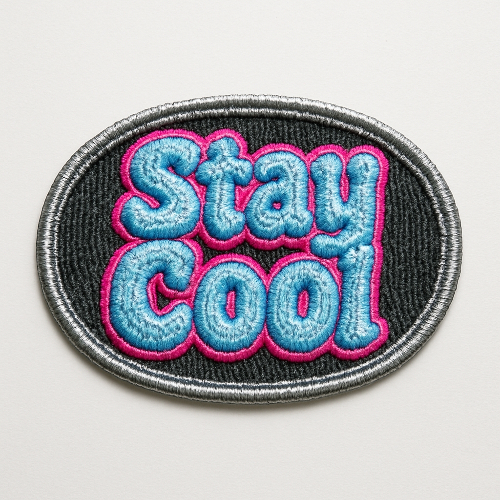 Stay Cool Embroidered Patch Design for Hats