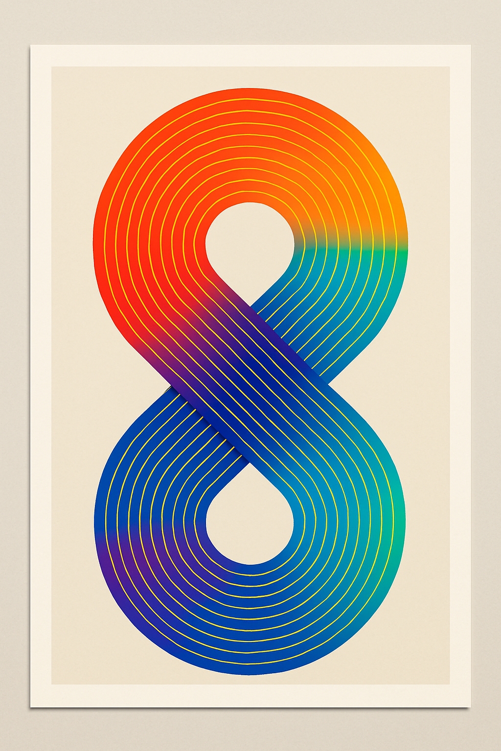 Colorful Infinity Symbol Modern Graphic Design Poster