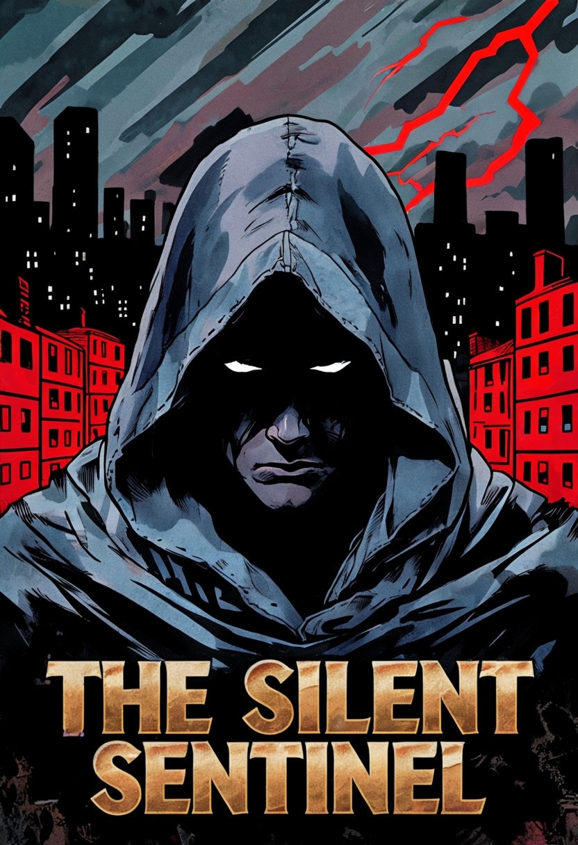 The Silent Sentinel Dramatic Comic Book Illustration Poster