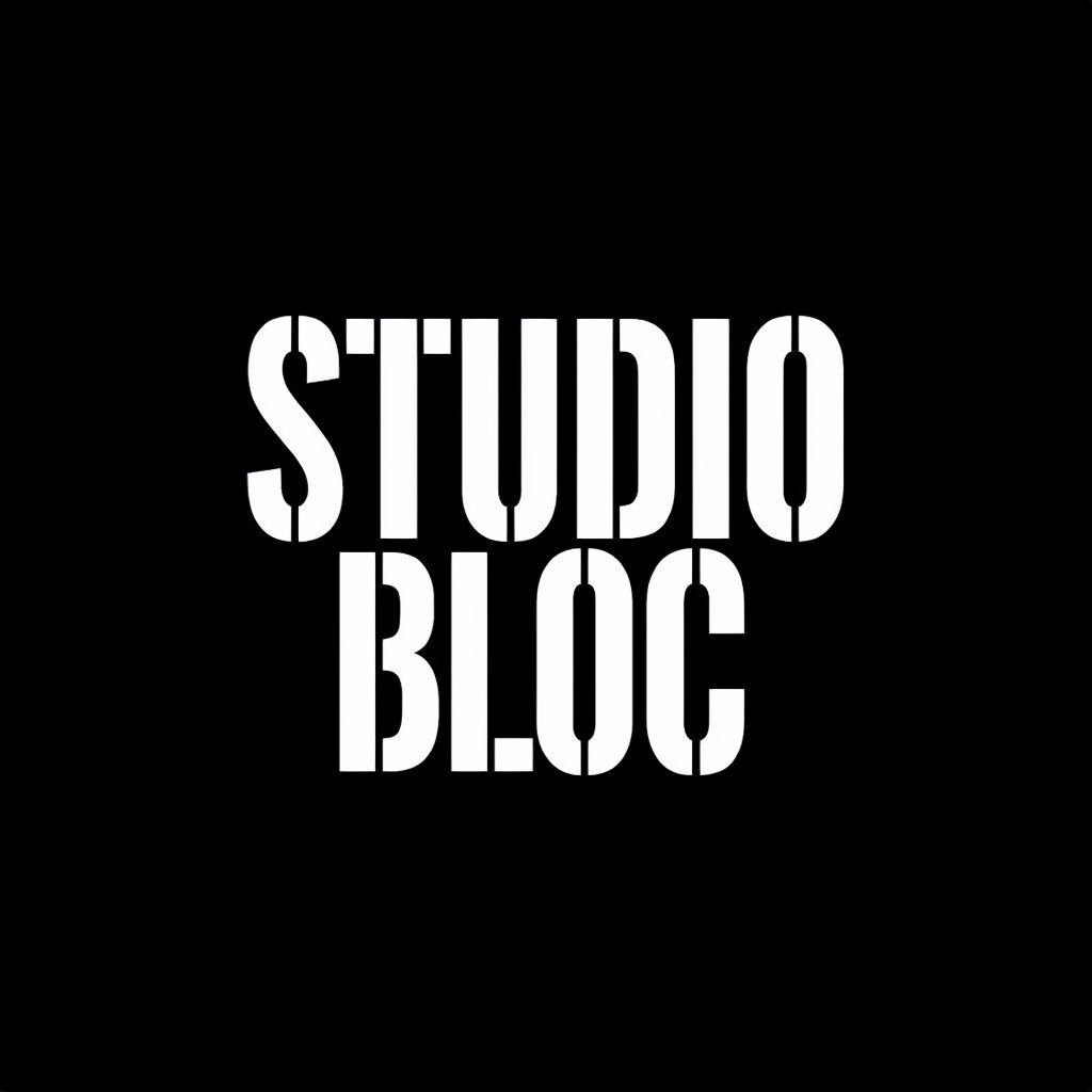 Modern Minimalist Studio Bloc Logo Design for Creative Agency Logo