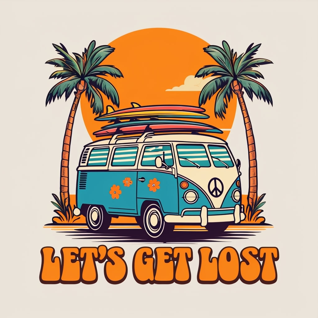 Retro Volkswagen Van Surfing Adventure Mug