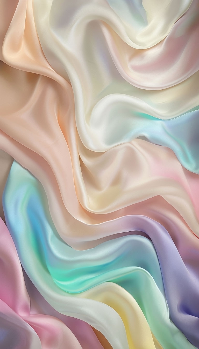 Serene Pastel Satin Fabric Abstract Close-Up Mobile Wallpaper