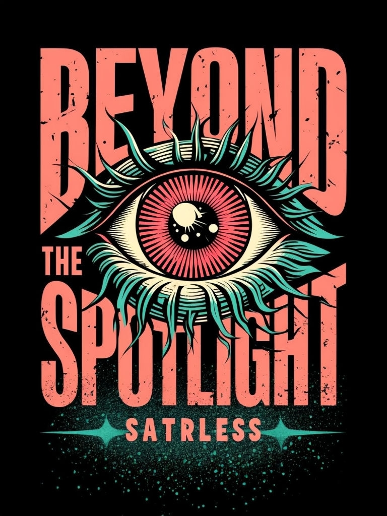 Beyond the Spotlight Graphic Design with Eye Illustration Poster