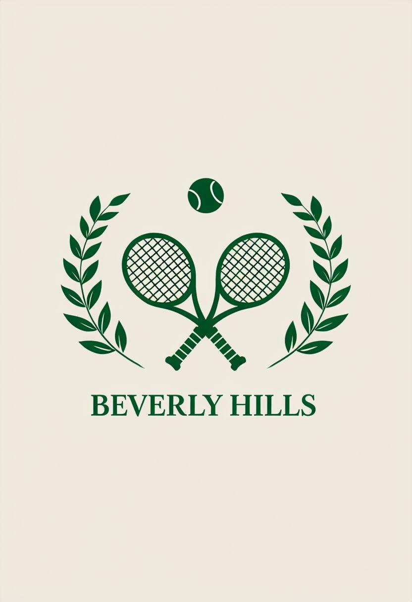 Elegant Beverly Hills Tennis Club Logo Design