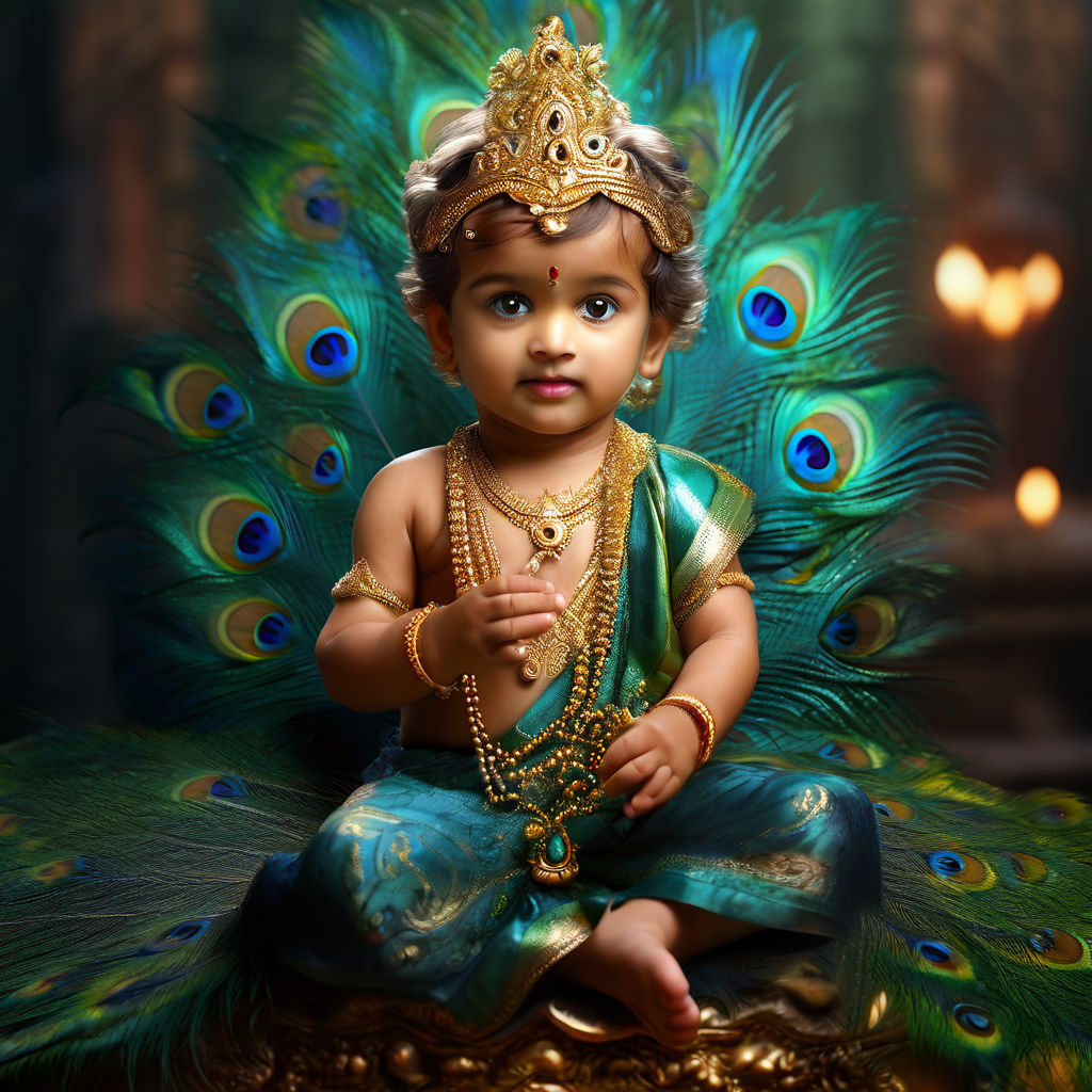 Generate a one year old boy baby as a lord murugan by Madhu sri ...