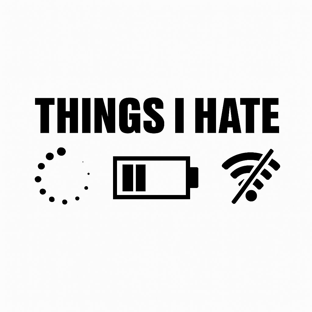 Things I Hate Minimalist Icons Design Sticker