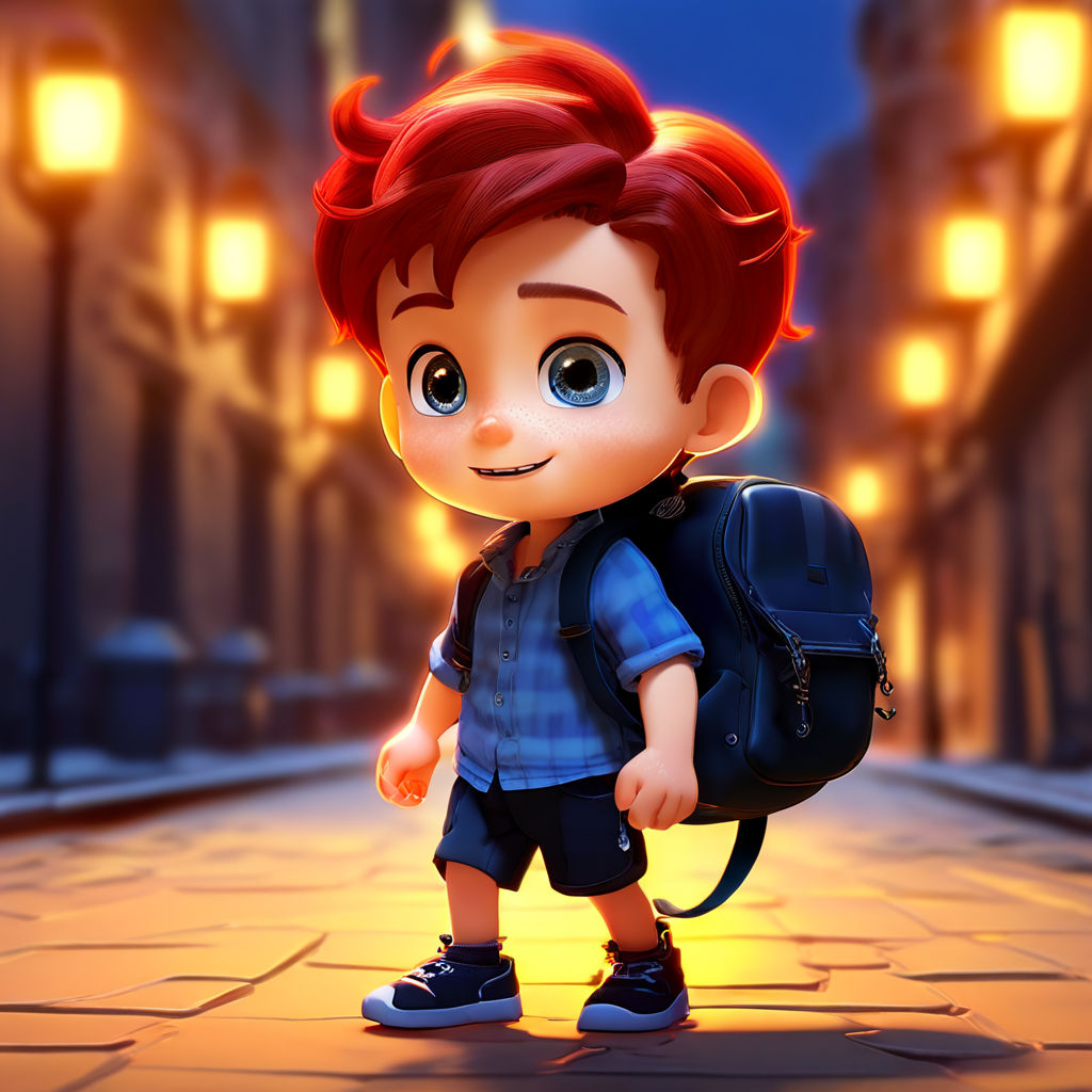 Cute cartoon character - a four-year-old boy named Little Baby