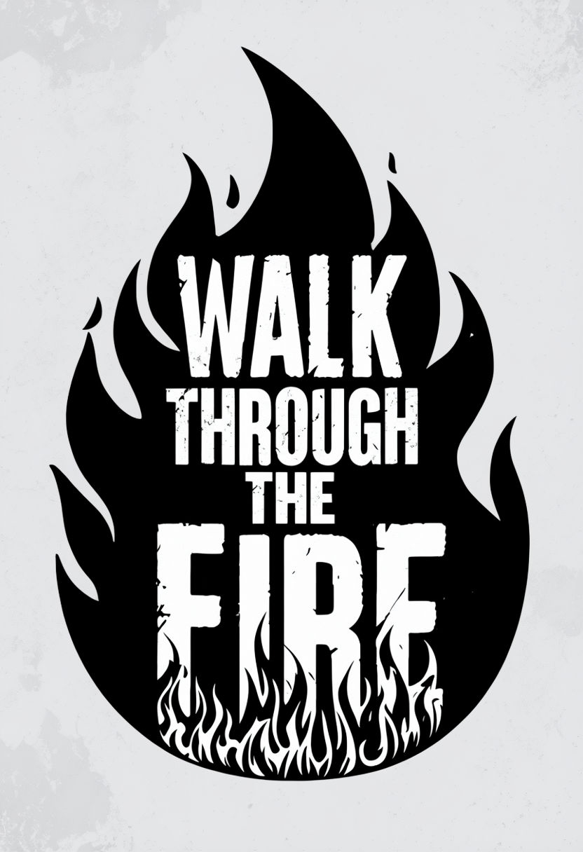 Walk Through The Fire Bold Typography Graphic T-Shirt