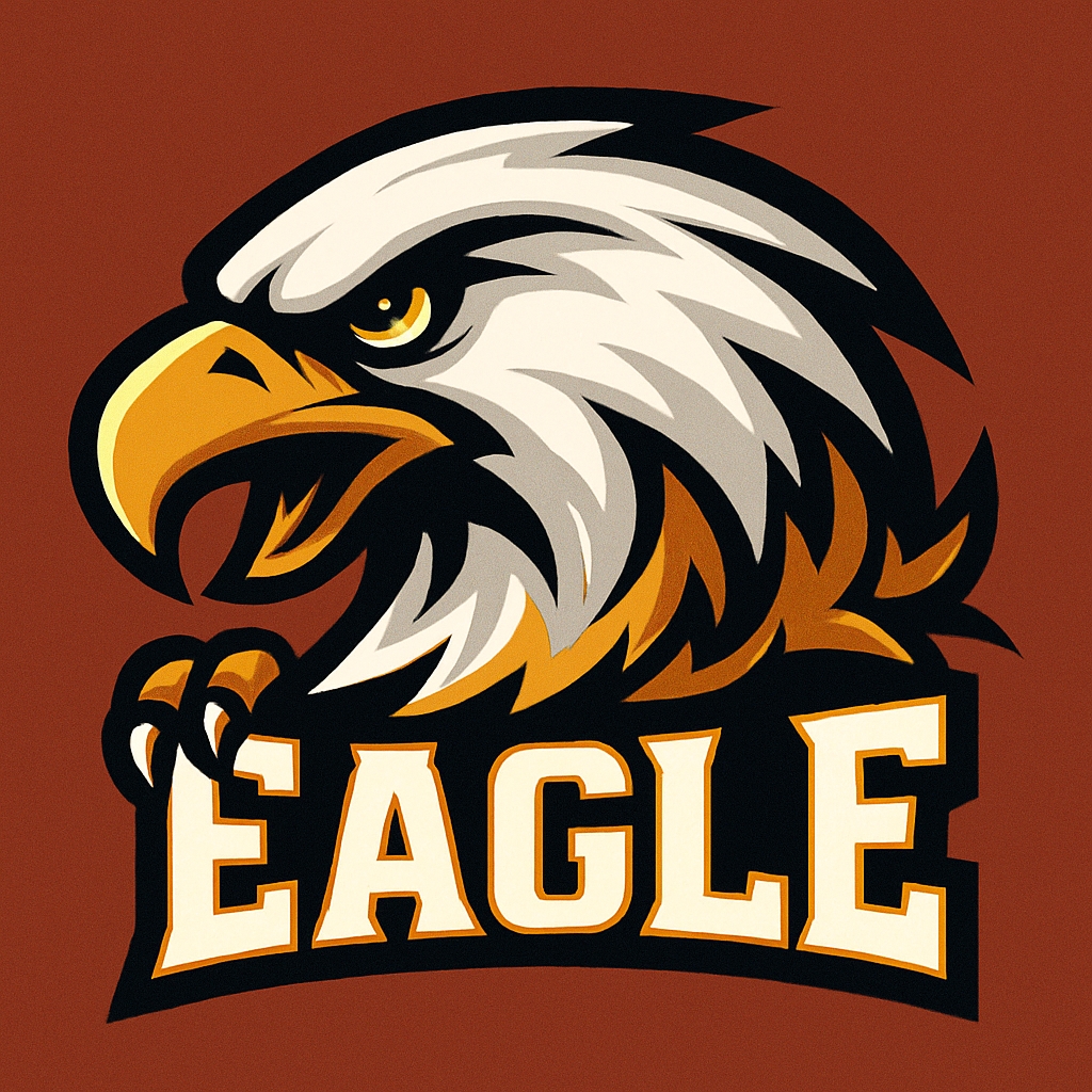 Bold Eagle Head Illustration with Dynamic Text for Hat