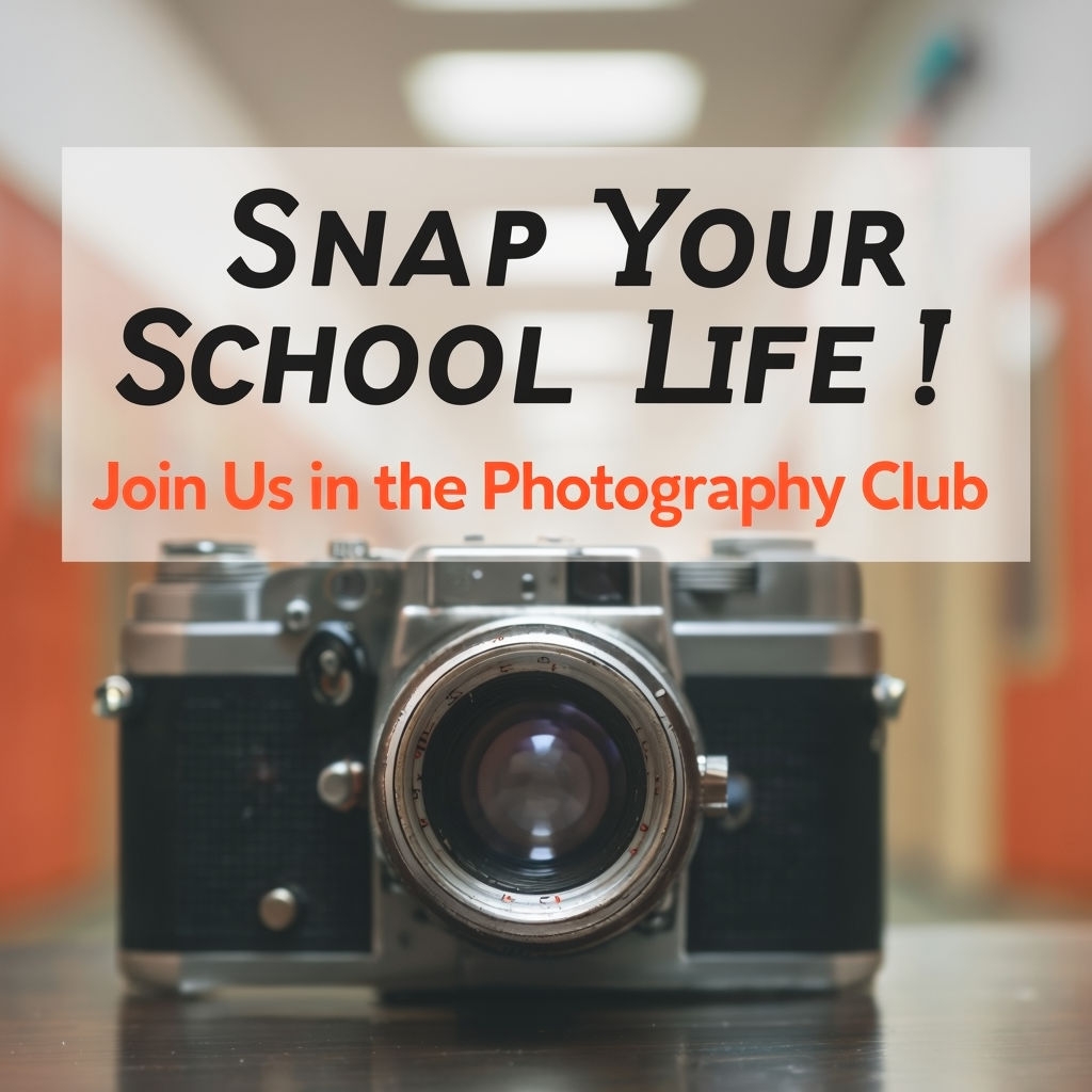 Snap Your School Life Photography Club Poster