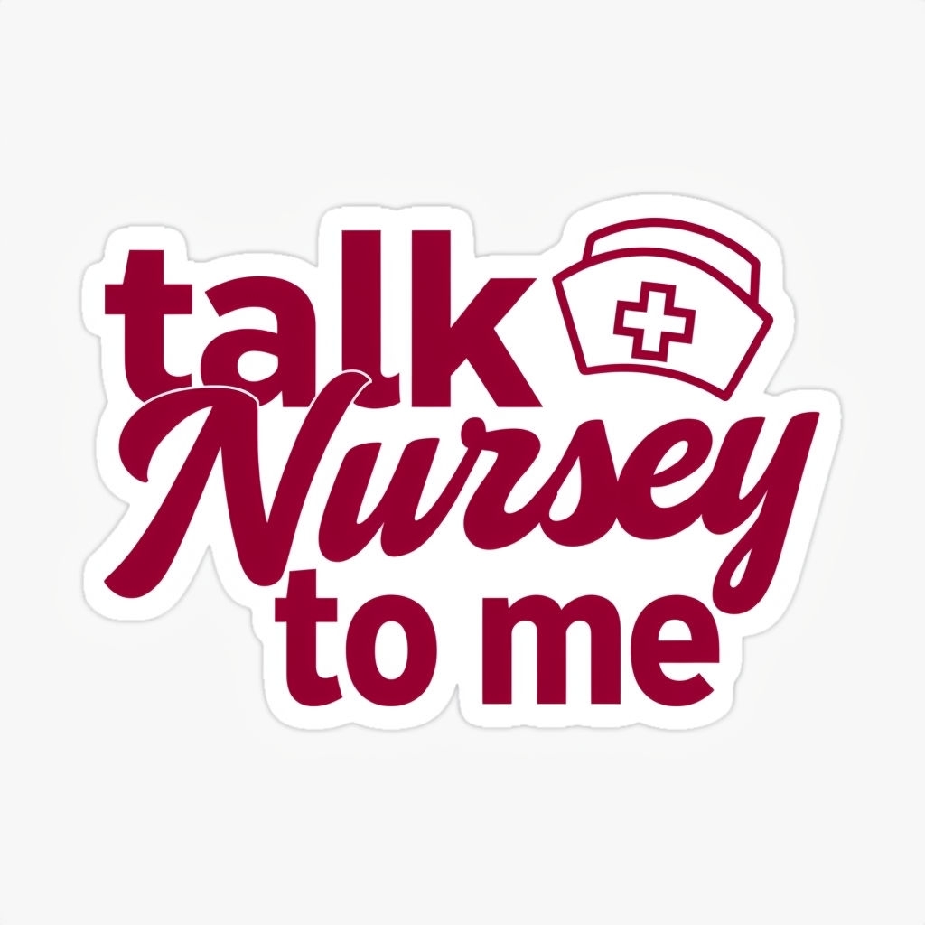 Bold Nurse Talk Graphic Design Sticker
