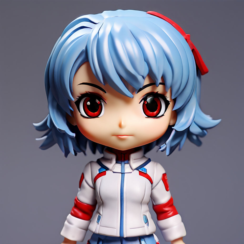 Realistic 3D model of Chibi version of Rei Ayanami from Evan... by ...