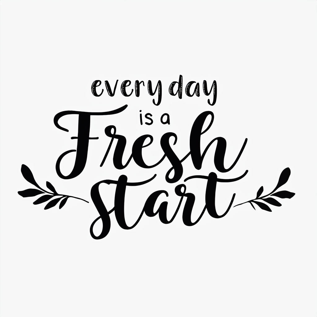 Uplifting "Every Day is a Fresh Start" Motivational Quote Mug