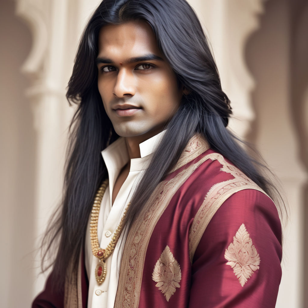 man with long black hair