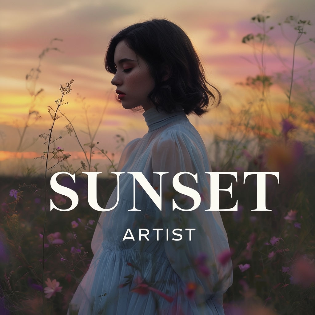 Serene Sunset Portrait of a Young Woman Album Cover