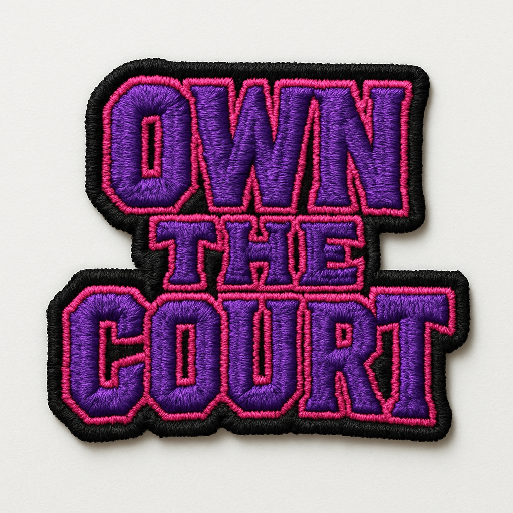 Own the Court Motivational Embroidered Hat Patch