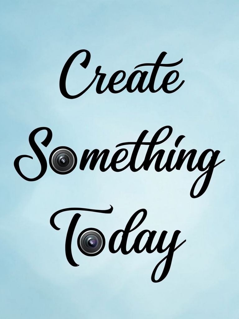 Create Something Today Motivational Quote Poster