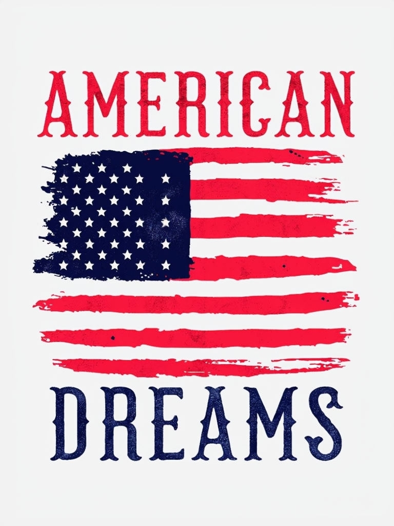 Patriotic Distressed American Flag Dreams T-Shirt