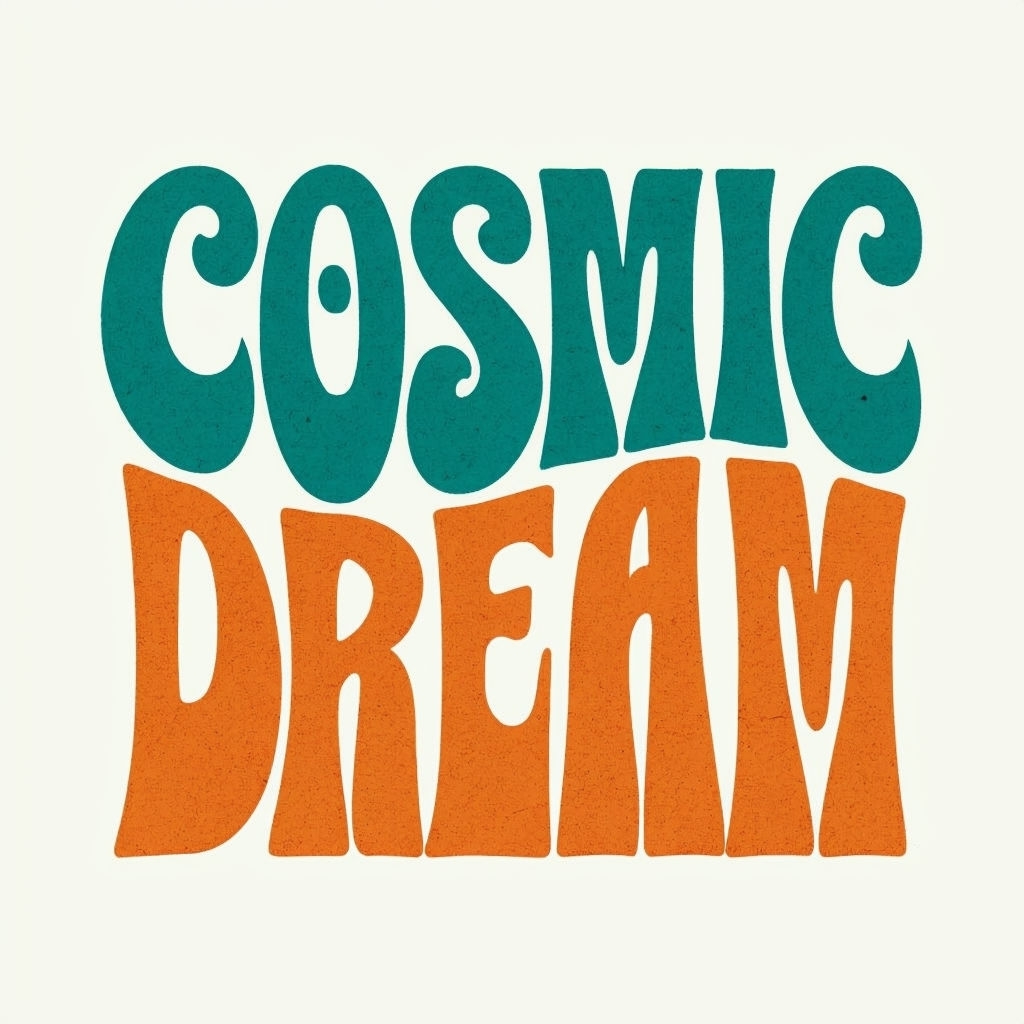 Cosmic Dream Vintage Typography T-Shirt Design