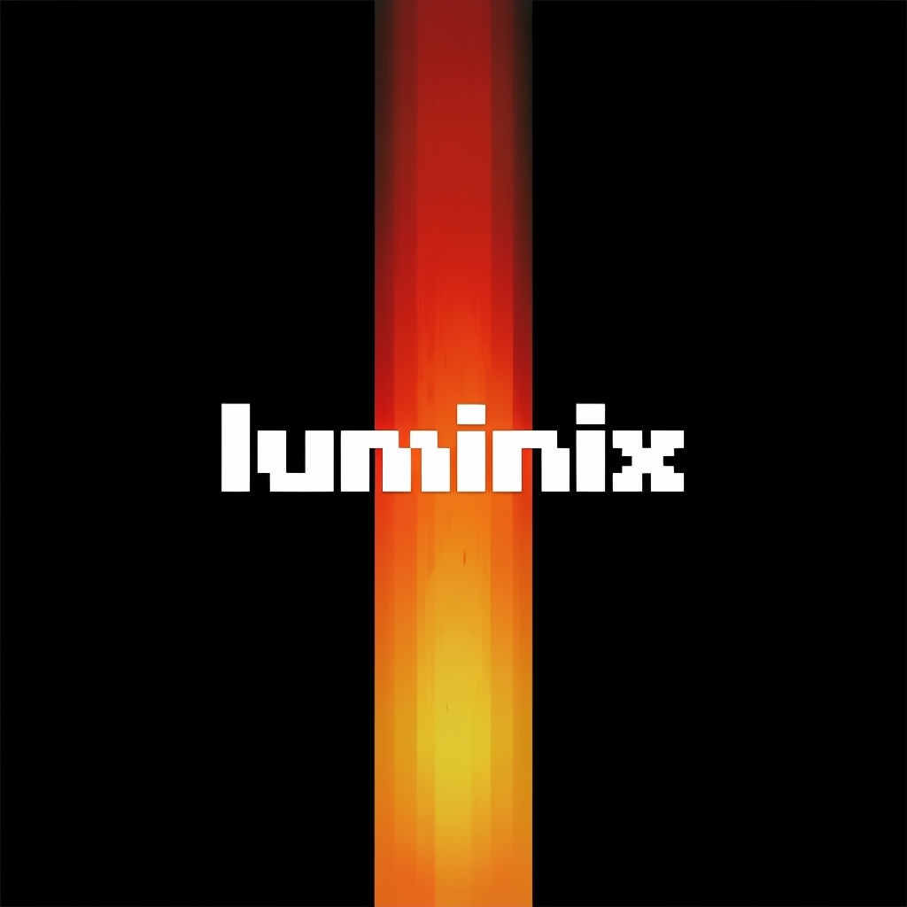 Vibrant Minimalist Luminix Logo with Gradient Stripe Design