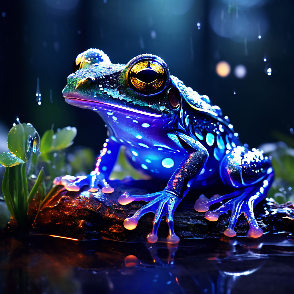 Bioluminescent frog by Ali - Playground