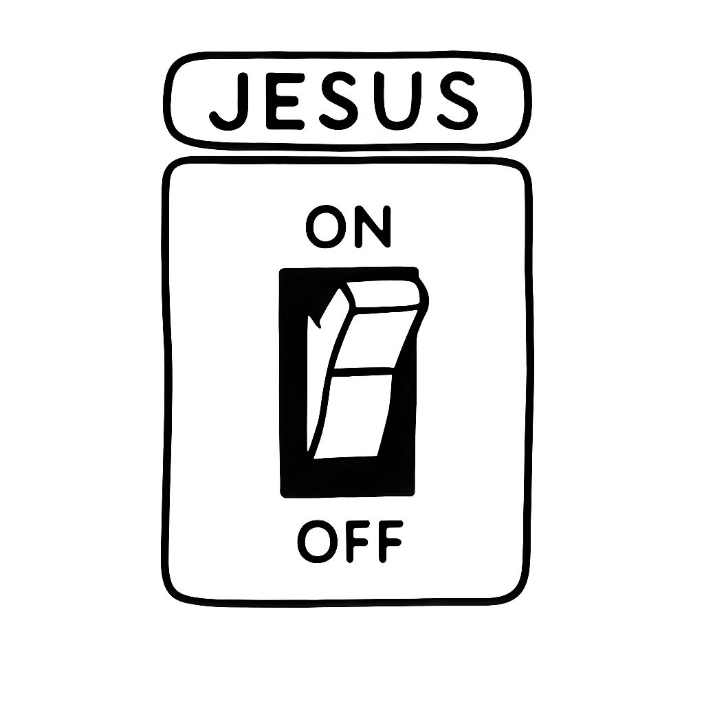Minimalist Jesus Switch Plate Graphic T-Shirt