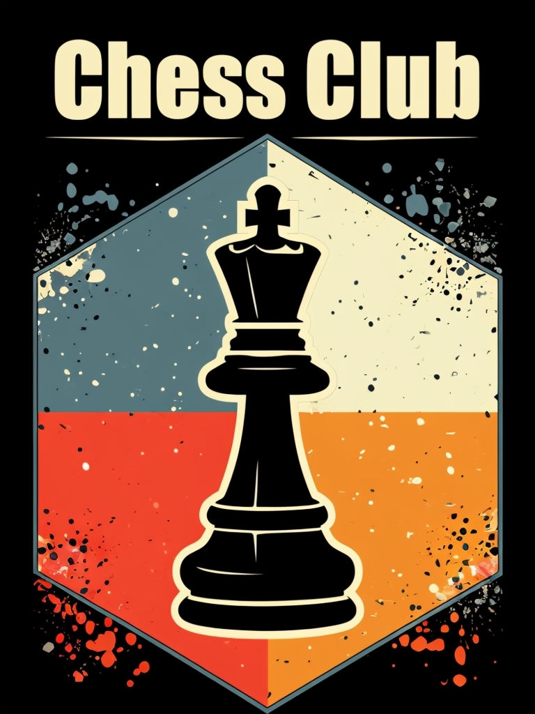 Vintage Chess Club King Piece Retro Poster - Playground