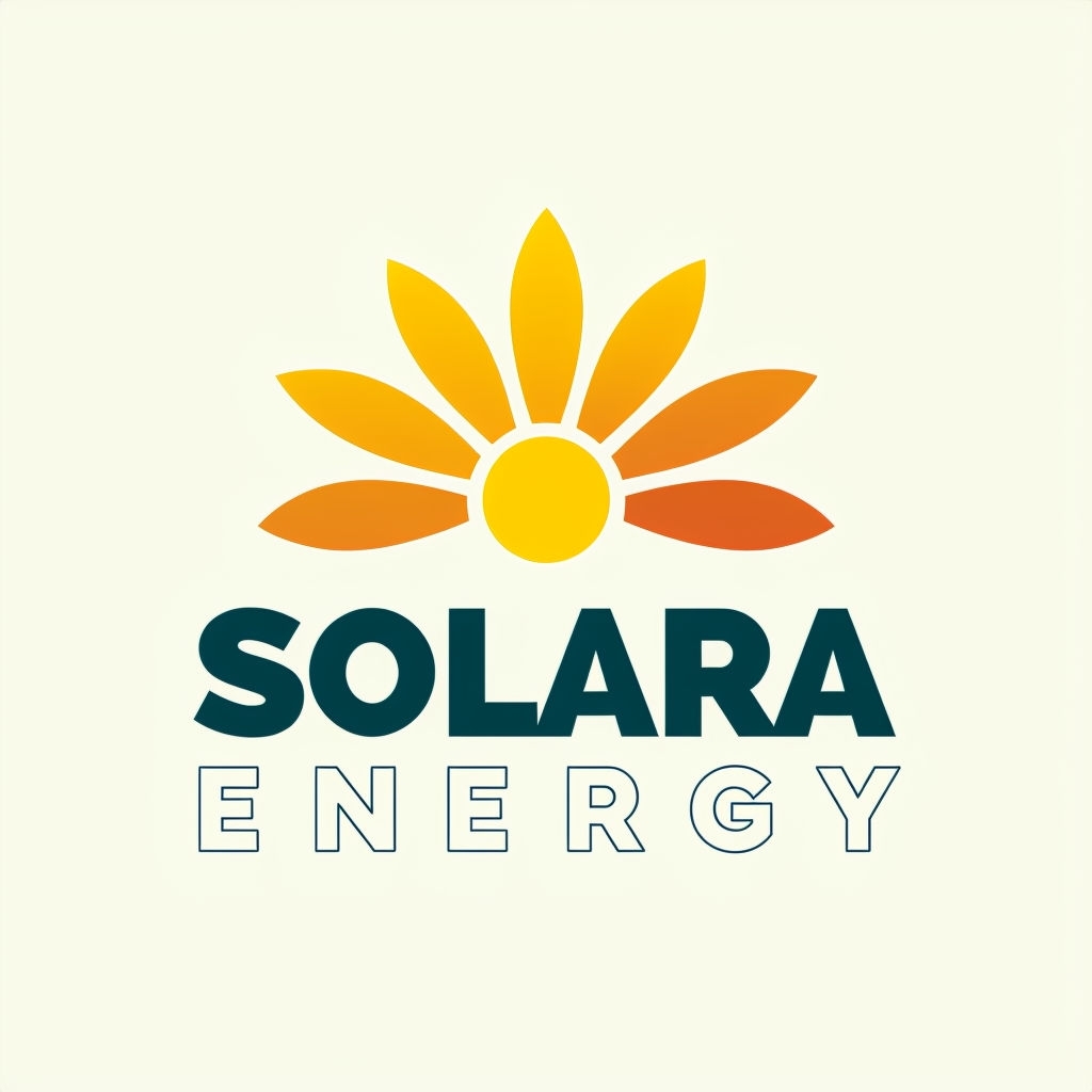 Modern Minimalist SOLARA Energy Logo Design