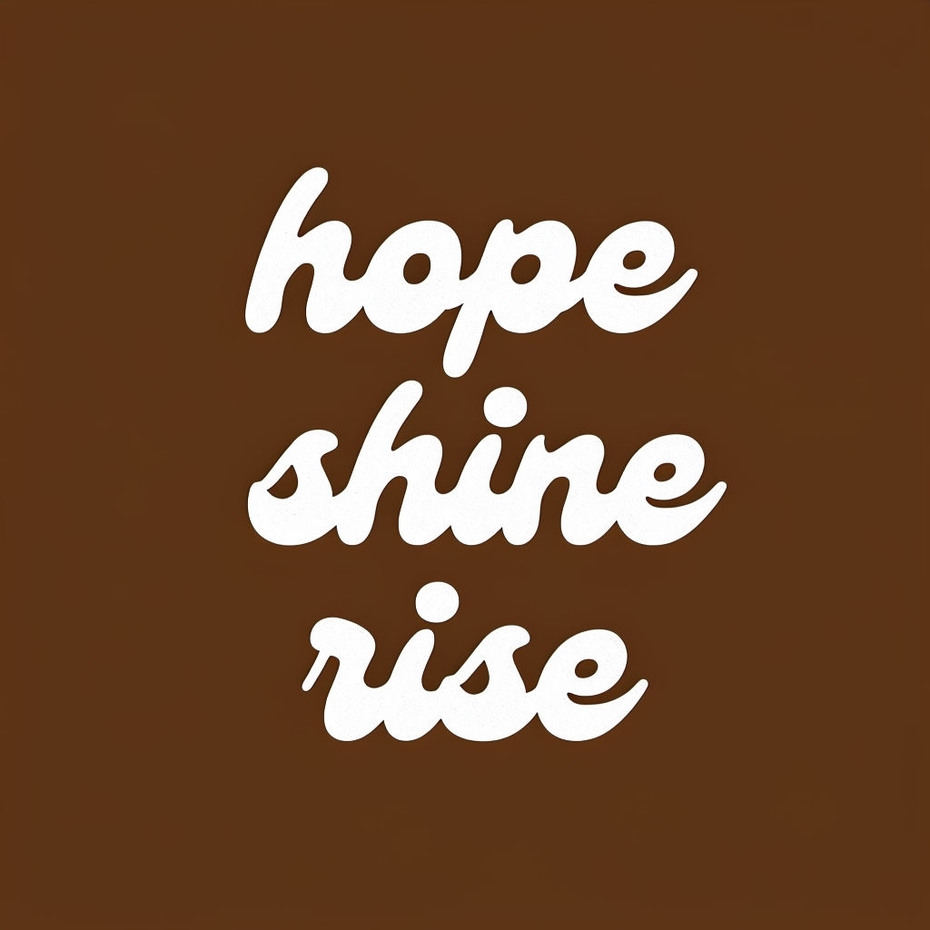 Hope Shine Rise Motivational Minimalist T-Shirt