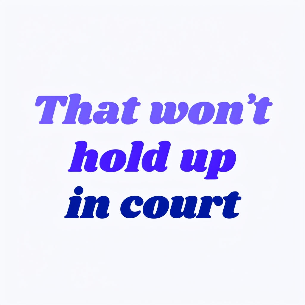 That Won't Hold Up in Court Colorful Motivational T-Shirt