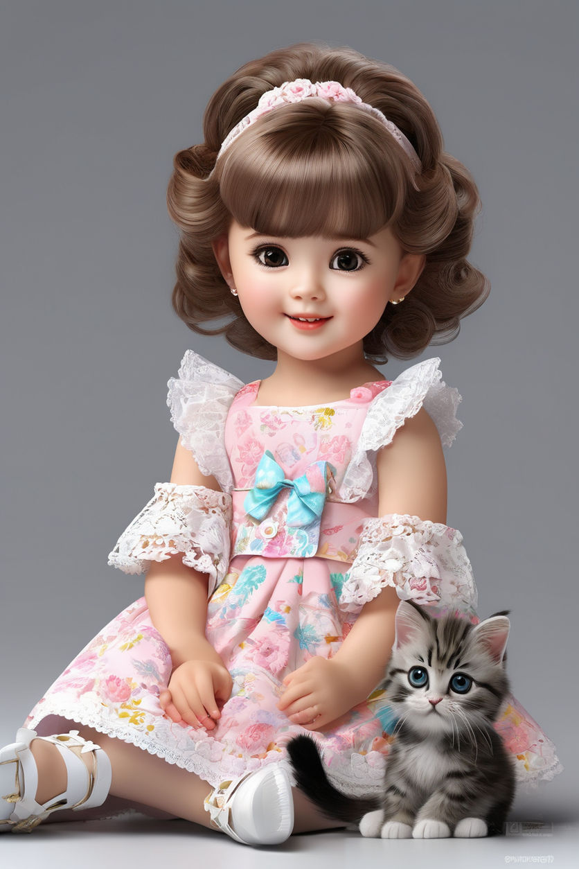 Cuteness overload. Portrait vintage Korean Barbie doll