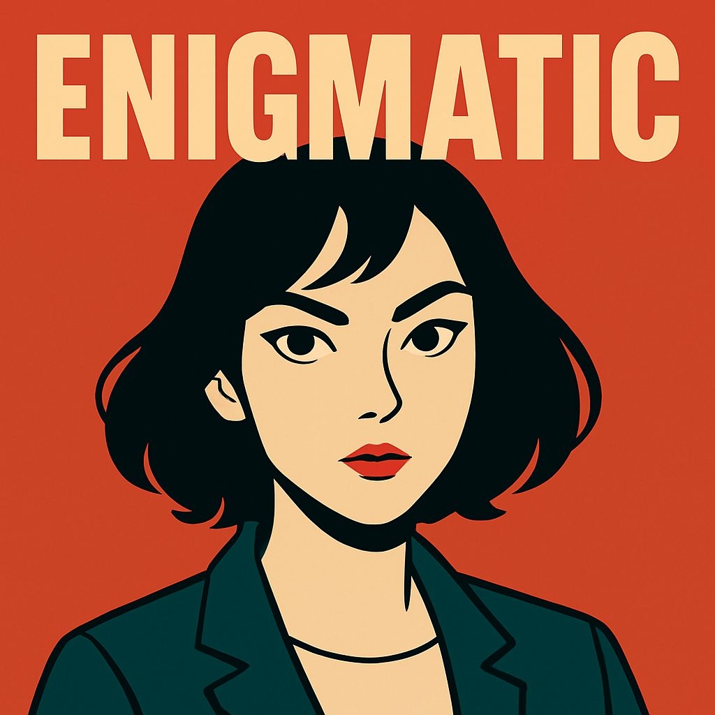 Mysterious Vintage Comic Woman Illustration for Spotify Album Cover