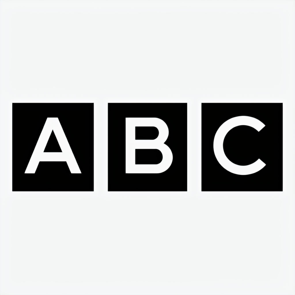 Modern ABC Logo Design on White Background Logo