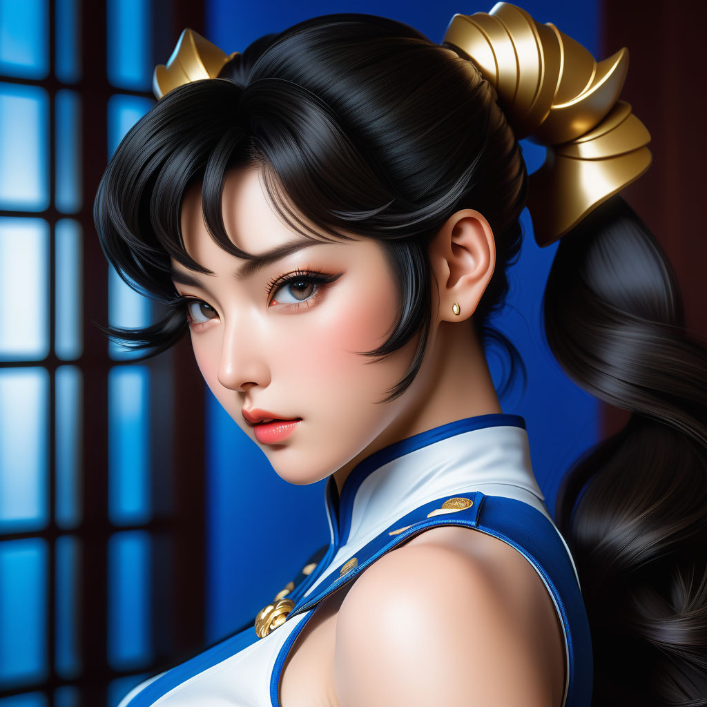 Portrait Chun li street Fighter in fight