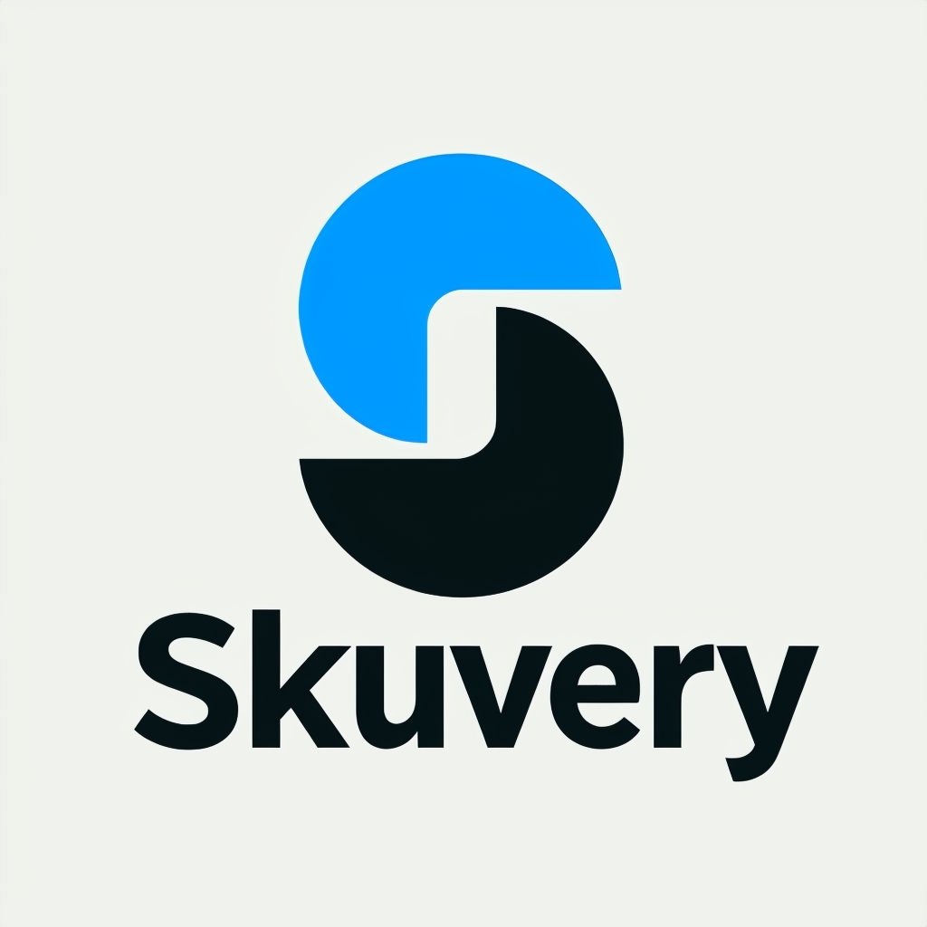 Minimalist Modern S Logo Design for Skuvery Brand Logo