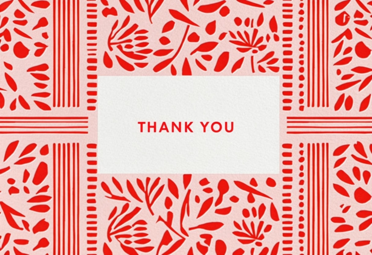 Modern Minimalist Thank You Greeting Card with Geometric Patterns Cards & Invites
