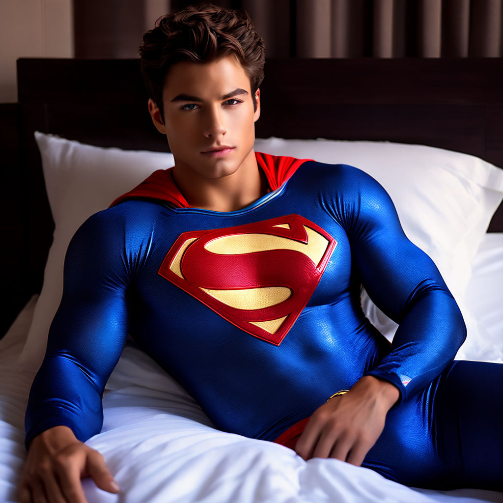 wearing superman costume