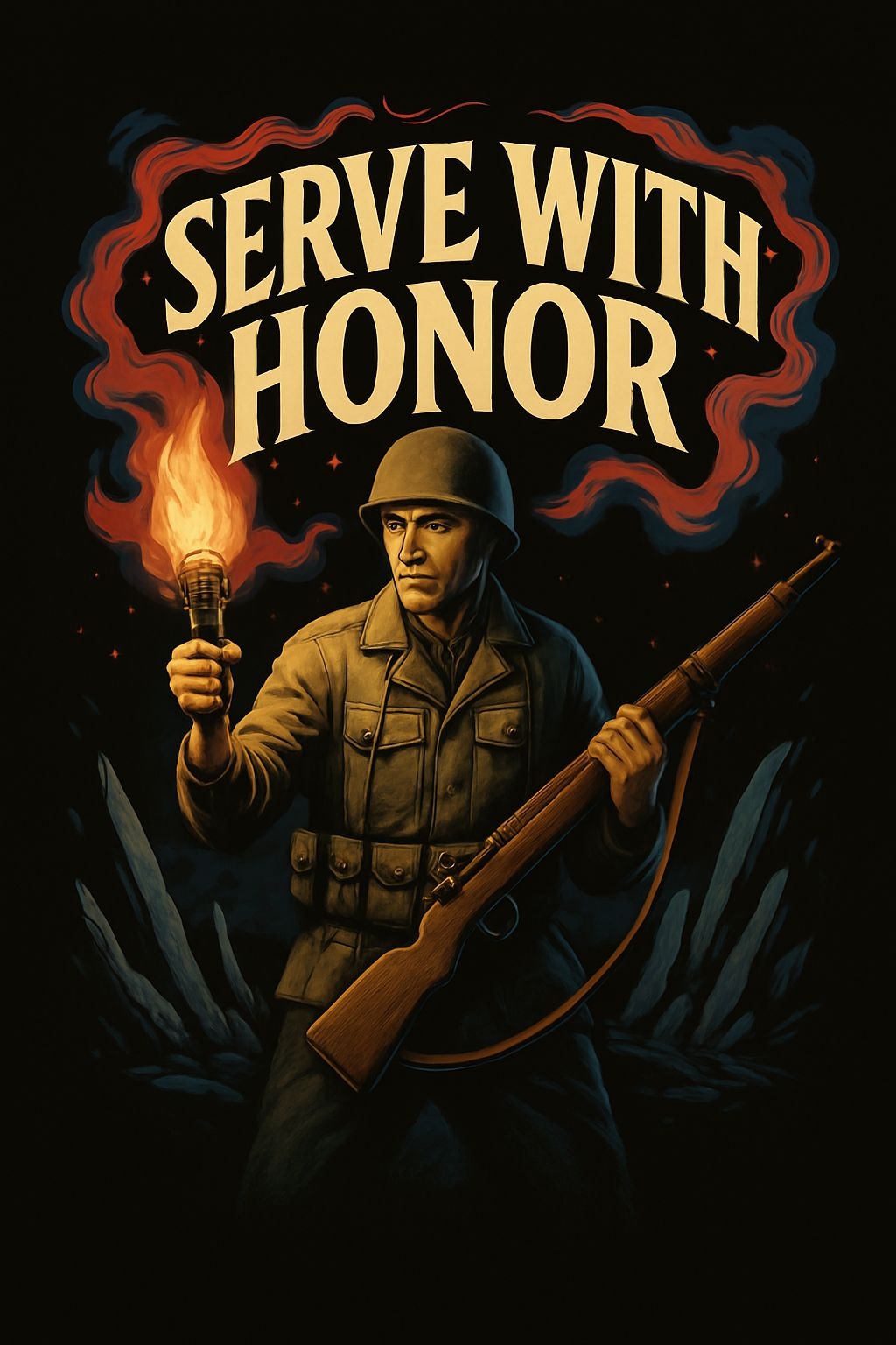 Serve With Honor Military Vintage T-Shirt