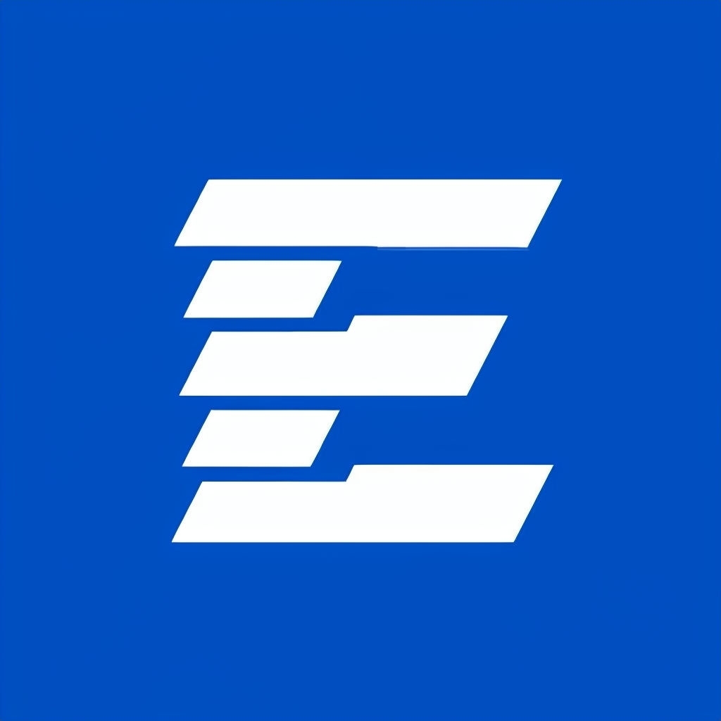 Modern Minimalist Deconstructed E Monogram Logo Design
