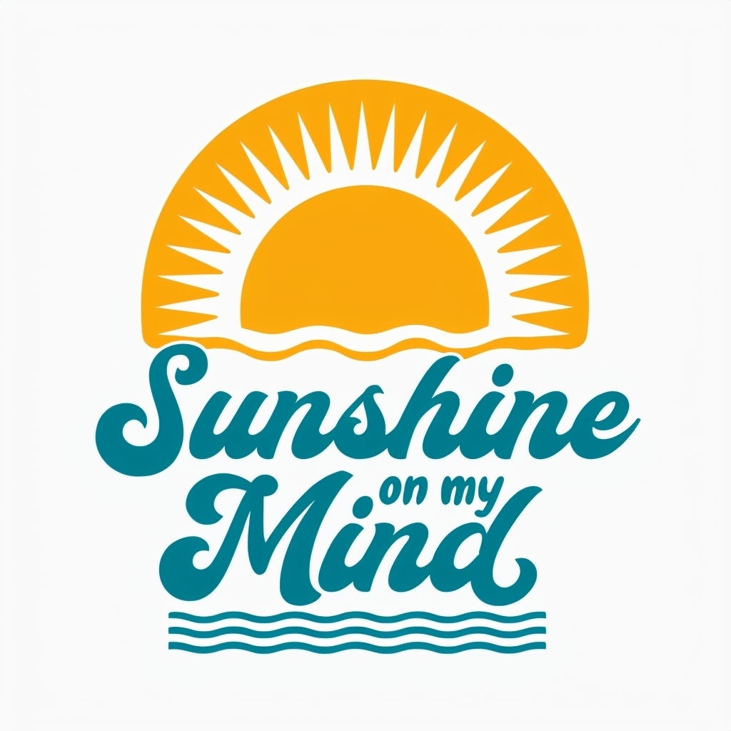 Stylized Sunshine on My Mind Graphic T-Shirt
