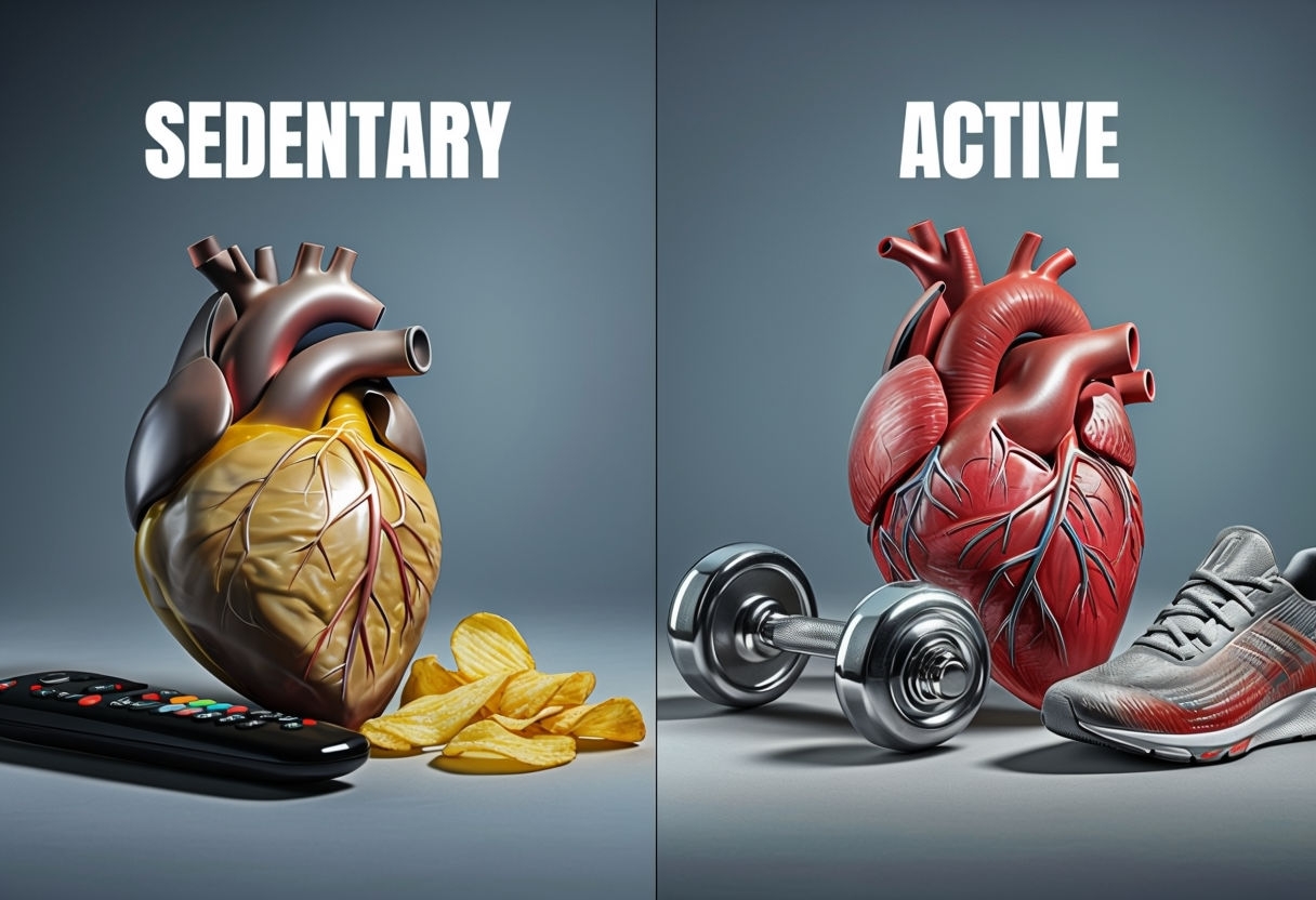 Contrasting Healthy and Unhealthy Hearts for Cardiovascular Health Social Media Post