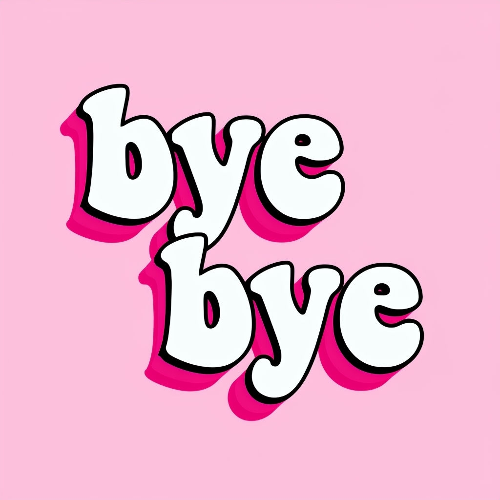 Playful Vintage Bye Typography on Light Pink Background T-shirt