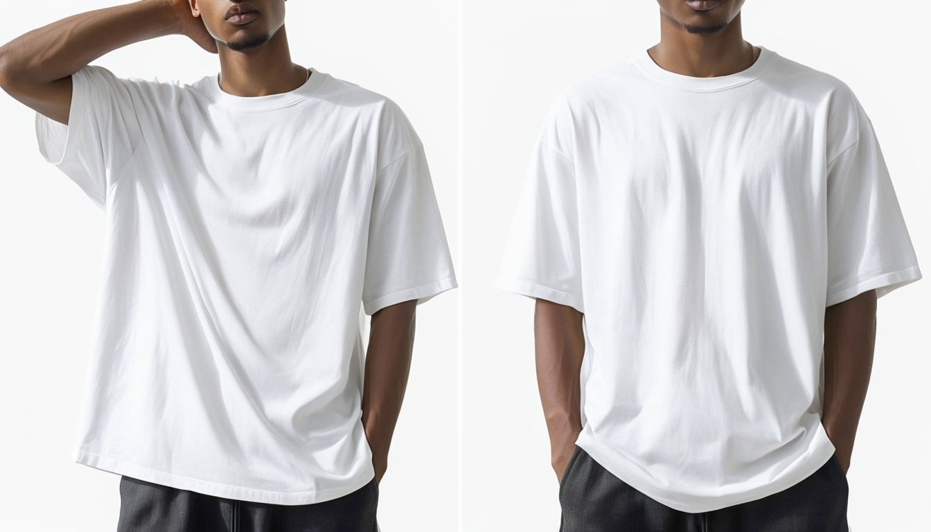 Casual White T-Shirt Male Model Mockup for Apparel Display